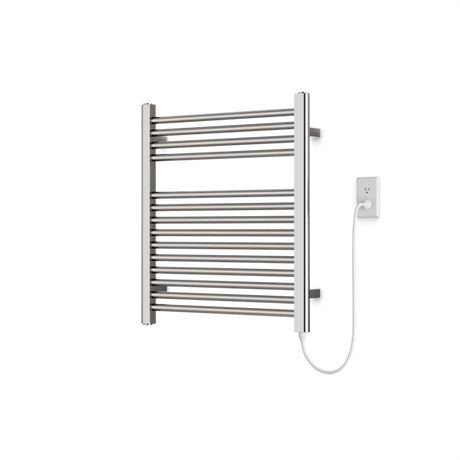 Artos Denby 27" x 24" Plug-In Heated Towel Rail Brushed Nickel – M06860P-BN