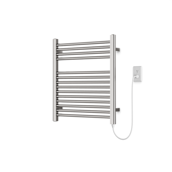 Artos Denby 27" x 24" Plug-In Heated Towel Rail Brushed Nickel – M06860P-BN