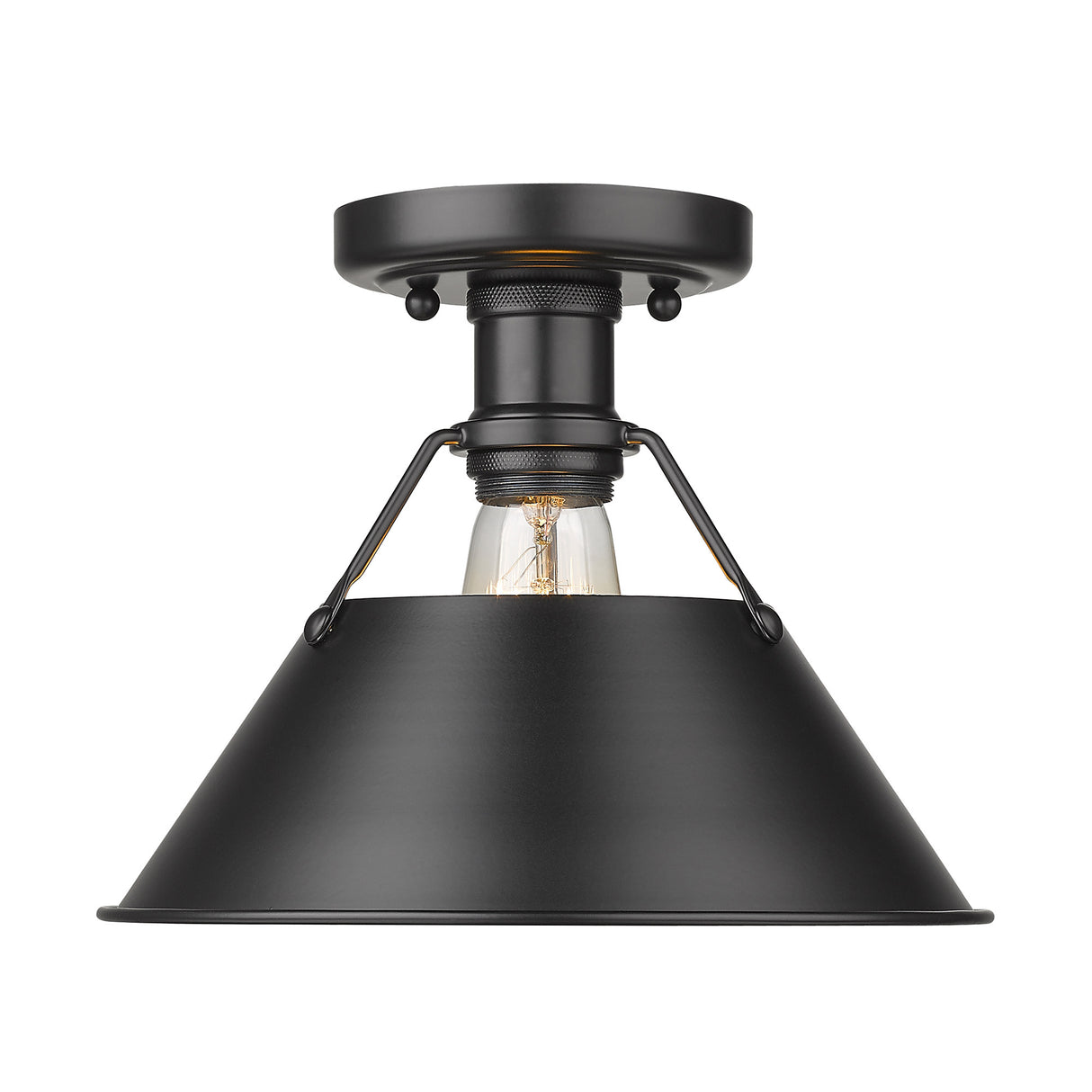 Orwell BLK Flush Mount in Matte Black with Matte Black Shade