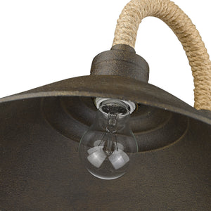 Journey 1 Light Wall Sconce in Dark Rust