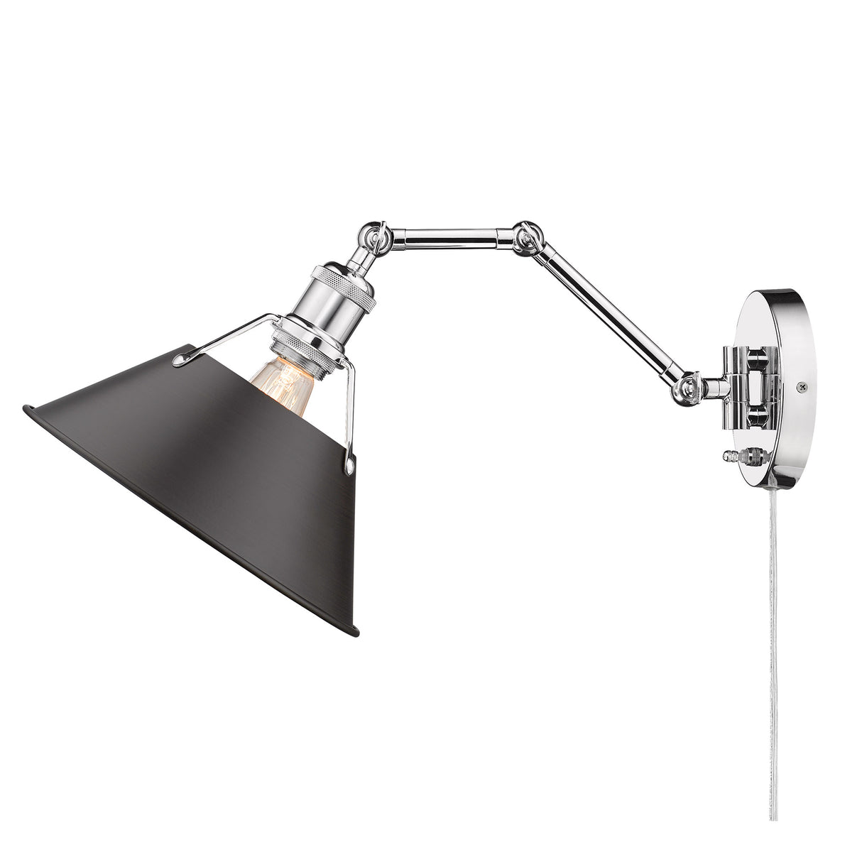 Orwell CH Articulating 1 Light Wall Sconce with Rubbed Bronze Shade