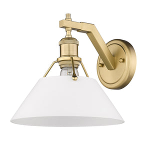 Orwell BCB 1 Light Wall Sconce in Brushed Champagne Bronze with Opal Glass Shade