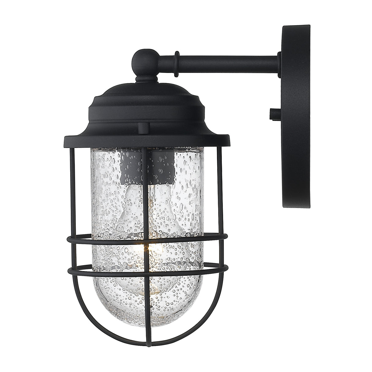 Seaport Small Outdoor Wall Sconce in Natural Black