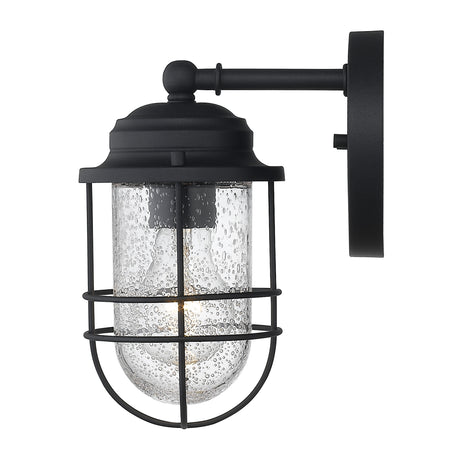 Seaport Small Outdoor Wall Sconce in Natural Black