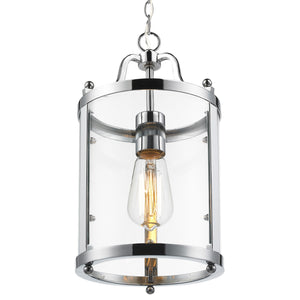 Payton Mini Pendant in Chrome with Clear Glass