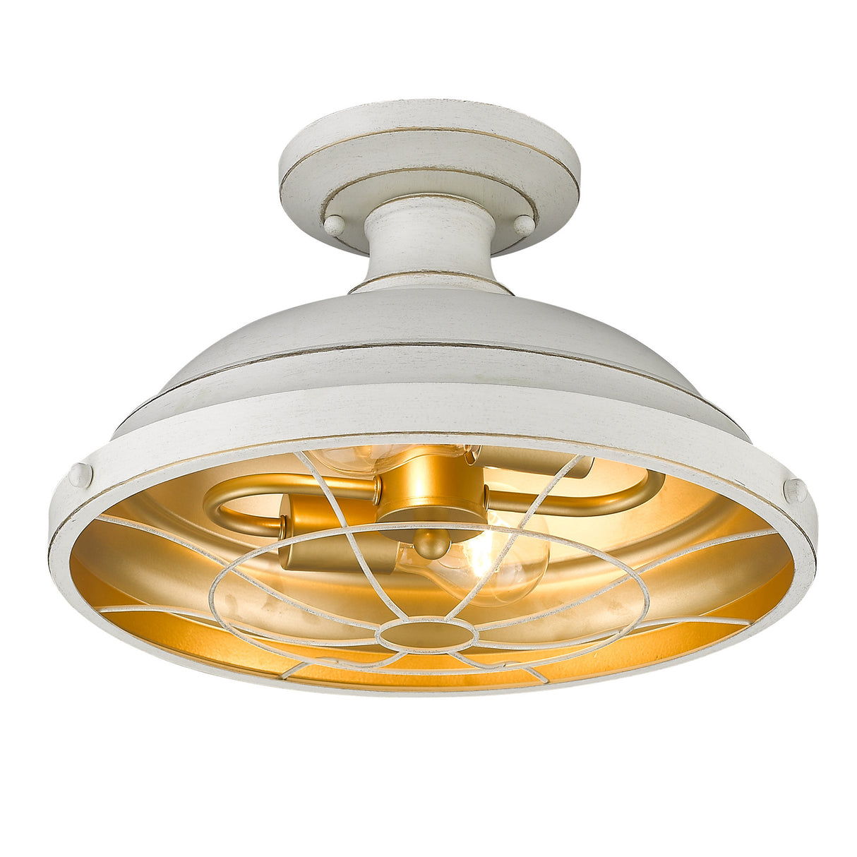 Bartlett Semi-Flush in French White