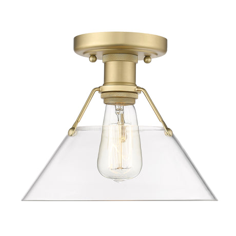 Orwell BCB Flushmount in Brushed Champagne Bronze with Clear Glass Shade