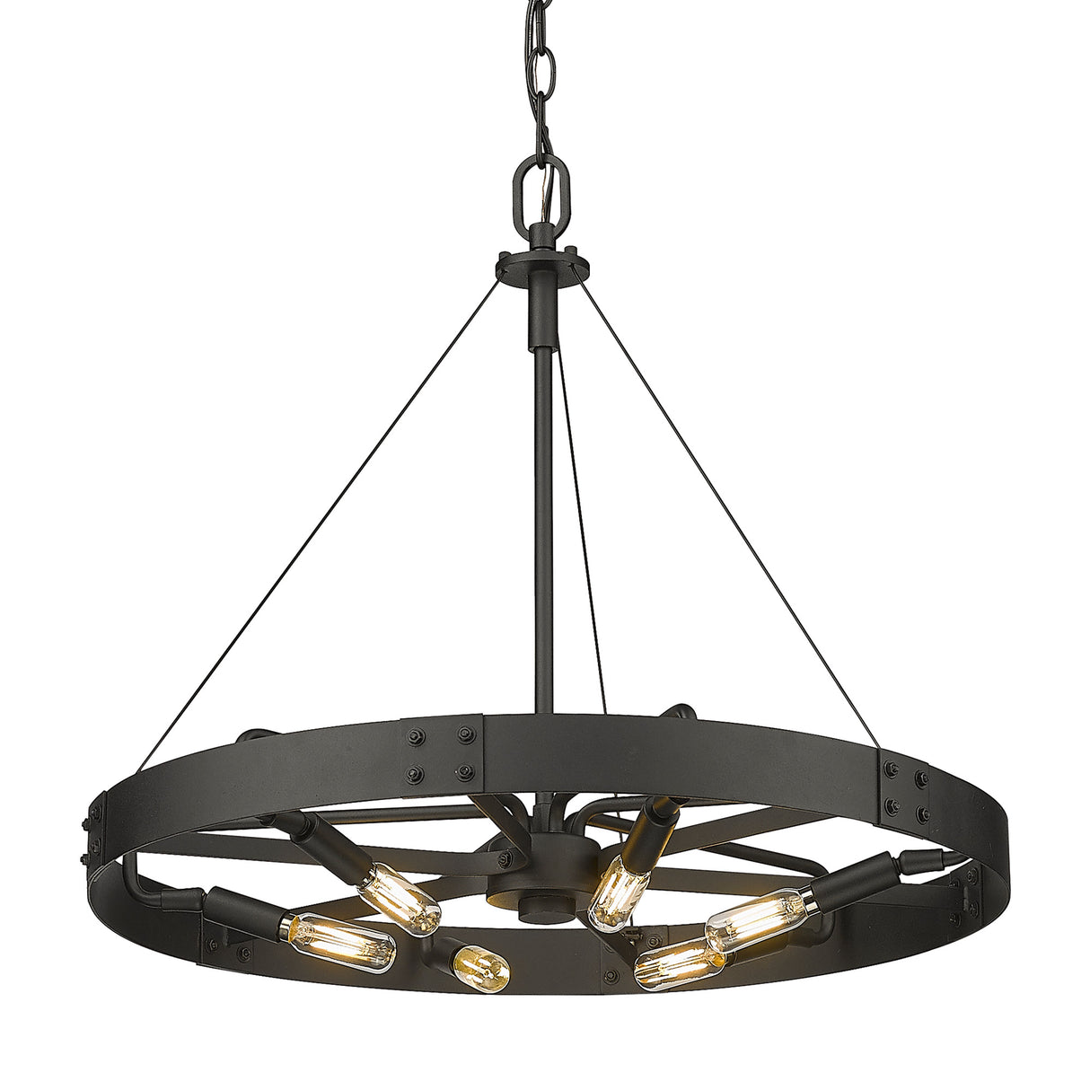 Vaughn Medium Pendant in Natural Black with Natural Black Accents