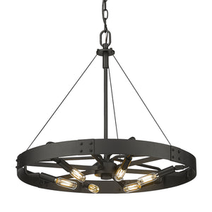 Vaughn Medium Pendant in Natural Black with Natural Black Accents