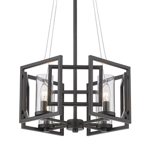 Marco 4 Light Pendant in Matte Black