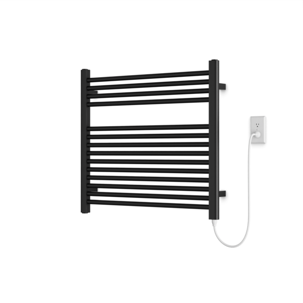 Artos Denby 27" x 30" Plug-In Heated Towel Rail Matte Black – M06875P-BK