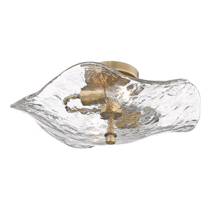 Samara MBS Modern Brass 2 Light Semi-Flush