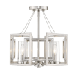 Marco 4 Light Pendant (Convertible) in Pewter with Clear Glass