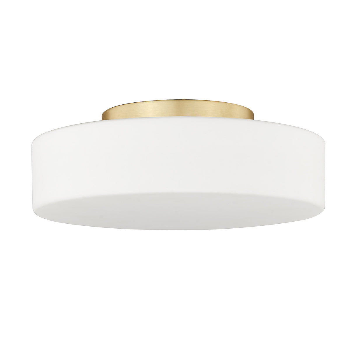 Toli BCB Flush Mount in Brushed Champagne Bronze with Opal Glass Shade