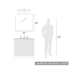 Roxie 3 Light Bath Vanity in Matte Black with Matte Black Accents and Clear Glass Shade