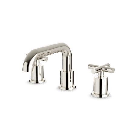 Artos Opera 8" Widespread Bathroom Faucet With Low Spout & Cross Handles Polished Nickel – FS314PN
