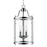 Payton 3-Light Pendant in Chrome with Clear Glass