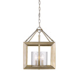 Smyth Convertible Semi-Flush in White Gold with Clear Glass