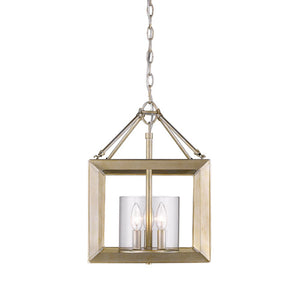 Smyth Convertible Semi-Flush in White Gold with Clear Glass