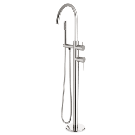 Artos Opera Floor Mount Tub Filler Trim Kit with Hand Shower Brushed Nickel – FS510TKBN