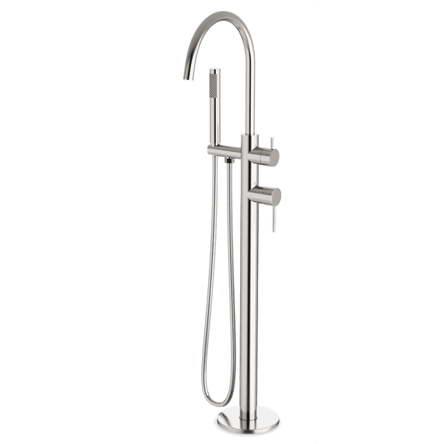 Artos Opera Floor Mount Tub Filler Trim Kit with Hand Shower Brushed Nickel – FS510TKBN