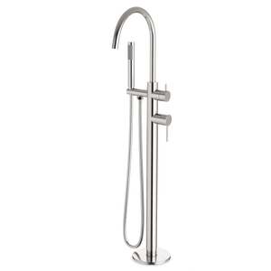 Artos Opera Floor Mount Tub Filler Trim Kit with Hand Shower Brushed Nickel