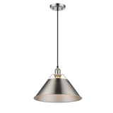 Orwell PW 1 Light Pendant - 14" in Pewter with Pewter Shade