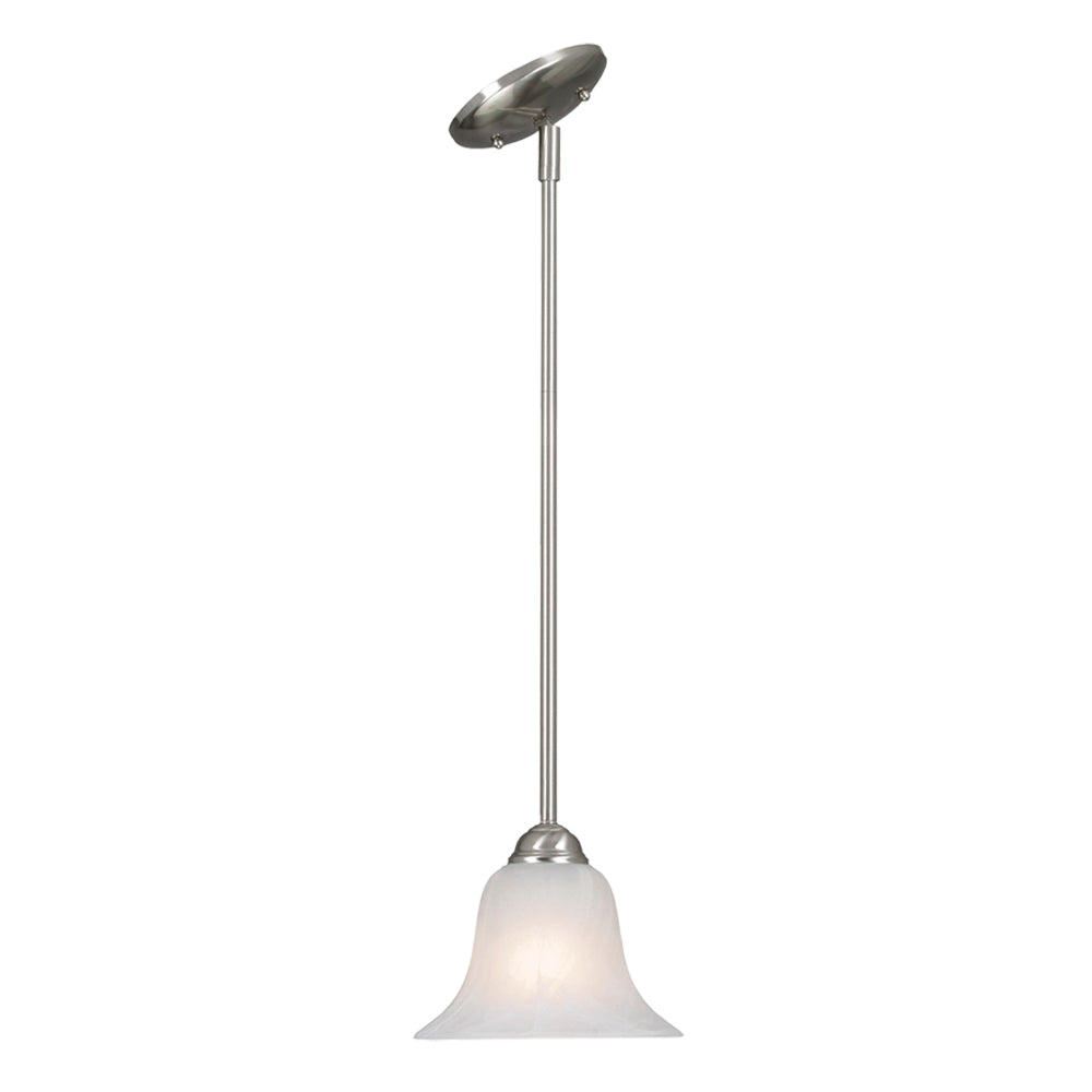 Multi-Family Mini Pendant in Pewter with Marbled Glass