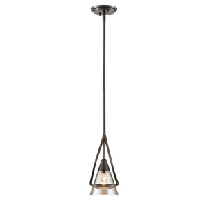 Olympia Mini Pendant in Burnt Sienna with Baltic Amber Glass