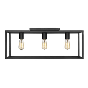 Wesson Flush Mount - 26" in Matte Black