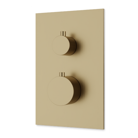 Artos Otella Thermostat with 3-Way Diverter & Off Position Trim Kit Satin Brass – F903B-60TKSB