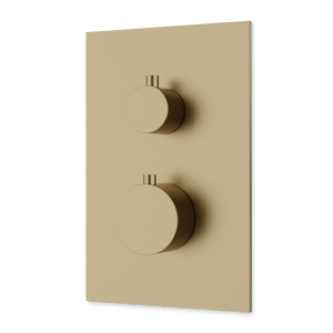 Artos Otella Thermostat with 3-Way Diverter & Off Position Trim Kit Satin Brass