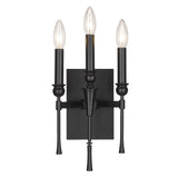 Landon 3 Light Wall Sconce in Matte Black