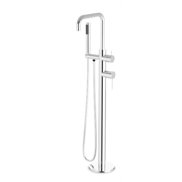 Artos Opera Floor Mount Tub Filler Trim Kit with Low Spout & Hand Shower Chrome – FS513TKCH