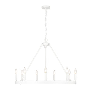 Alastair WHT Matte White 9 Light Chandelier