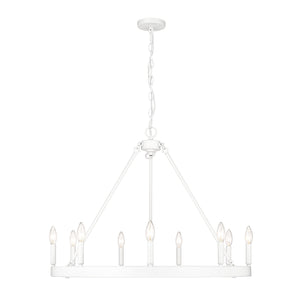 Alastair WHT Matte White 9 Light Chandelier