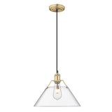 Orwell BCB Large Pendant in Brushed Champagne Bronze with Clear Glass Shade
