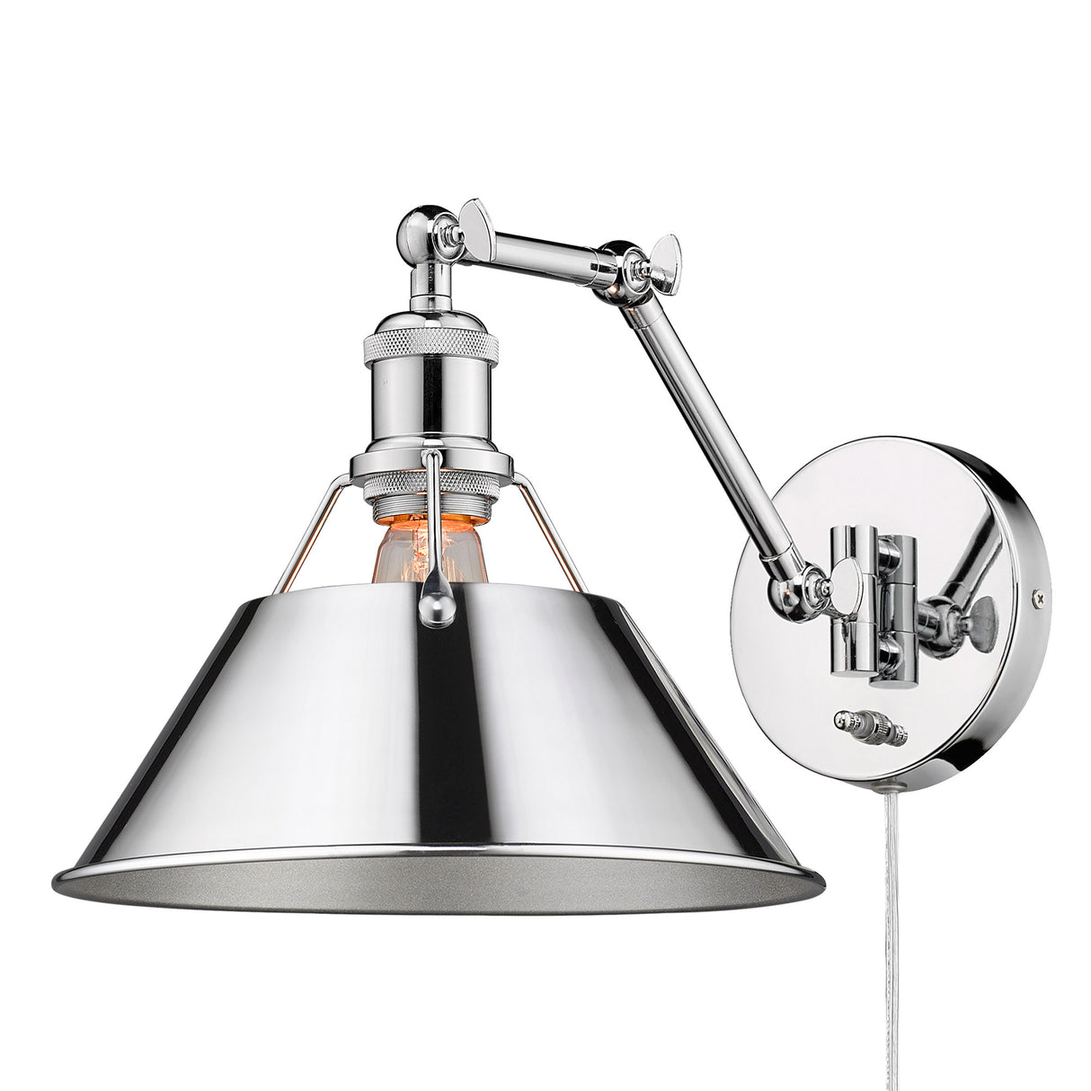 Orwell CH Articulating 1 Light Wall Sconce with Chrome Shade