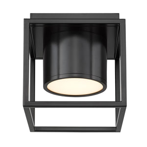 Desmond Flush Mount - 7" in Matte Black with Matte Black Shade