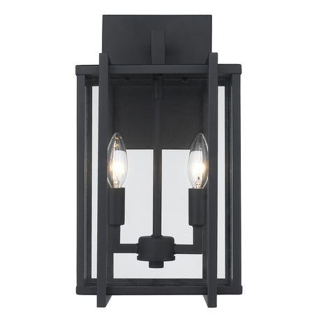 Tribeca Medium Outdoor Wall Sconce in Natural Black