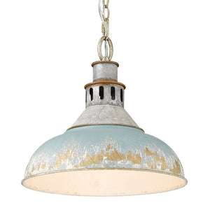 Kinsley Large Pendant in Aged Galvanized Steel