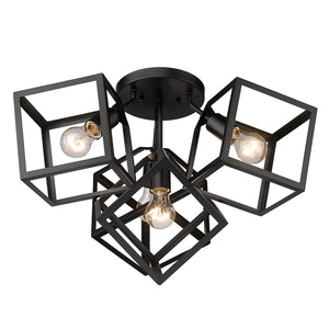 Cassio BLK 4 Light Semi-Flush in Matte Black