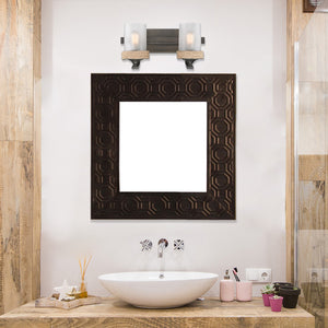 Chatham 2 Light Bath Vanity in Gunmetal Bronze with Clear Sandblasted Glass