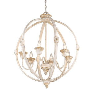 Jules 6-Light Chandelier in Antique Ivory