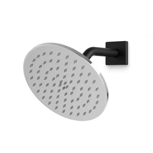 Artos Otella 8" Shower Head on Angled Arm Chrome / Matte Black – F907-11CHB