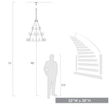 Alastair 3 Tier 3+6+9 Light Chandelier in Matte Black