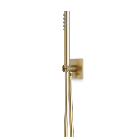 Artos Otella Flexible Hose Handshower Kit with 3.25" Escutcheon Plate Satin Brass – F902-45SB