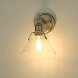 Orwell BLK 1 Light Bath Vanity in Brushed Champagne Bronze with a Opal Glass Shade