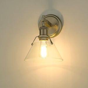 Orwell BLK 1 Light Bath Vanity in Brushed Champagne Bronze with a Opal Glass Shade