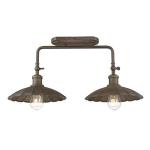 Clemence 2 Light Bath Vanity in Dark Rust